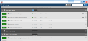 screen capture from Caliper Construction's training portal